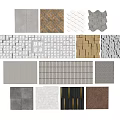 Interior Wall Material Samples With Various Textures Patterns And Designs