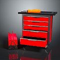 Modern toolbox iron box multi-layer toolbox iron box 3d model