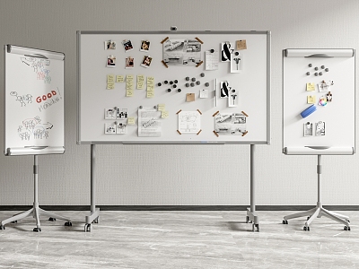 Modern Whiteboard Office Whiteboard Notes model