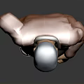 3D Male Character Model With Blue Cap Brown Jacket Gray Pants And Brown Shoes