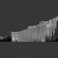 Snow Covered Mountainous Terrain With Steep Cliffs And Undulating Surface Details 3d model