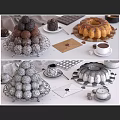 Delicious Chocolate Truffle Tower Bundt Cake And Coffee Cup On Dessert Platter
