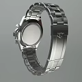 Rolex Chronograph Watch With White Dial Black Bezel And Stainless Steel Bracelet