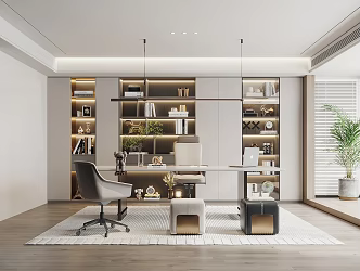 Modern study 3d model
