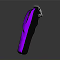Purple Electric Hair Clipper With Ergonomic Grip And Stainless Steel Blade
