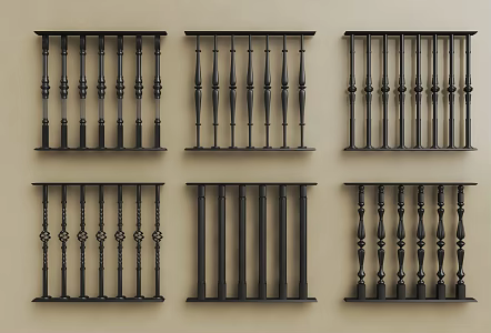 European-style Iron Railing Metal Railing 3d model