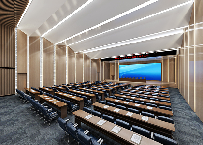 Modern Conference Hall Report Hall 3d model