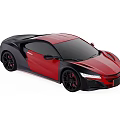 Red Sports Car Featuring Sleek Aerodynamic Body Black Accents And Stylish Headlights