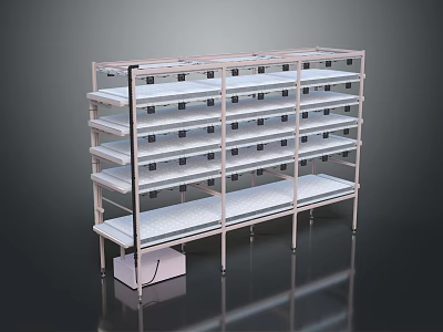 5 Tier Metal Storage Shelving Unit with Sturdy Frame for Home Garage Organization 3d model