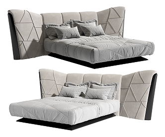 RH double bed 3d model