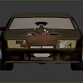 Rusted Copper Vintage Coupe With Brown Wheels And Black Roof Device