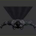 Batman 3D Game Movie Character Wearing Gray Armor Costume With Cape and Symbol