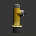 Sturdy Yellow Fire Hydrant With Classic Design For Outdoor Urban Use