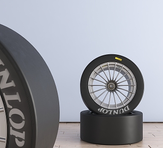 Modern wheel hub tire 3d model