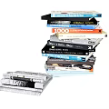 Stack of Diverse Books and Magazines with Colorful Covers and Various Topics