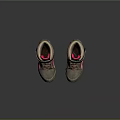 Reebok High Top Lace Up Shoes in Gray and Pink Stylish Design