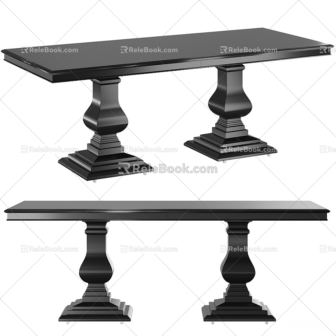 Modern dining table 3d model