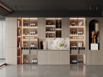 Modern Wine Cabinet 3d model