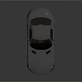 Silver Sports Car With Sleek Aerodynamic Design Red Wheels And Black Roof
