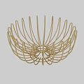 Gold Metal Wire Design Kitchen Utensil Storage Basket For Tabletop Organization