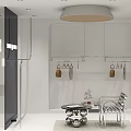 Modern White Clothing Store With Arched Doorway Glass Doors And Green Plants
