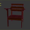 Classic Wooden Furniture Chair With Armrests And Horizontal Slats Backrest Design