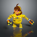 Robot Assistant Small Robot Butler Robot Butler Figure Game Figure 3d model