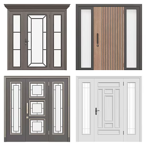Modern Gate Villa Gate Combination 3d model