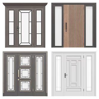 Modern Gate Villa Gate Combination 3d model
