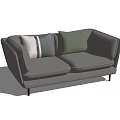 Modern double sofa 3d model