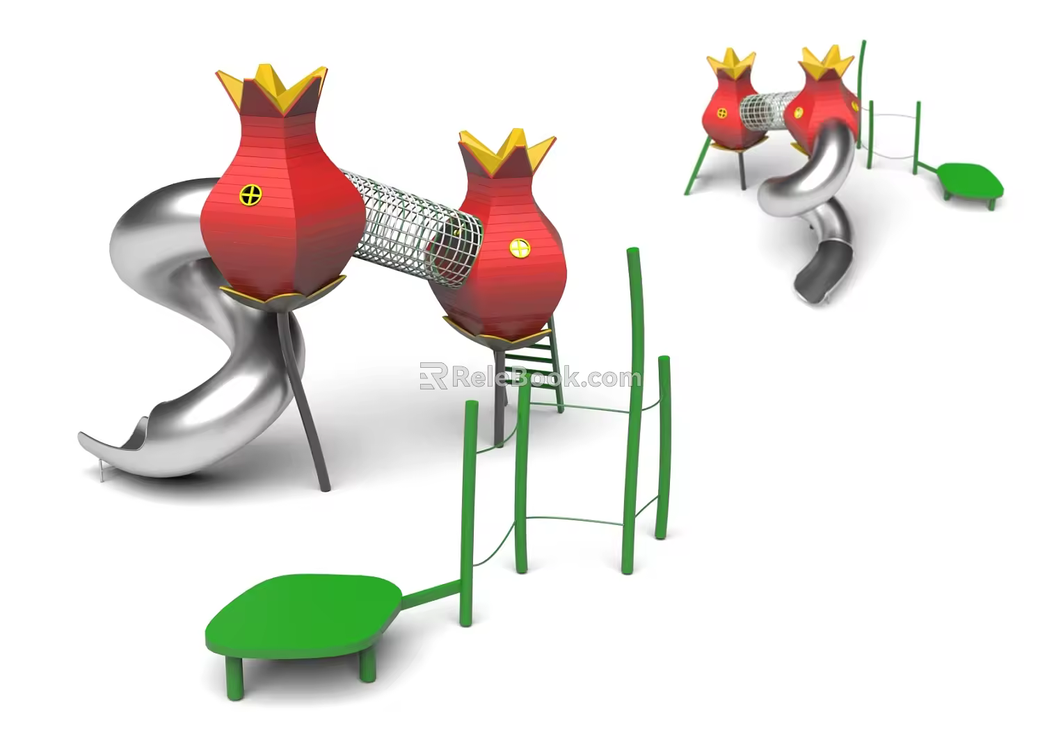 Pomegranate Fruit Paradise Non-standard Features Expansion Paradise Crawl Amusement Park Children's Paradise Playground Amusement Sparks 3d model