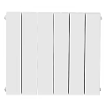 Sleek White Modern Radiator Design With Vertical Panels For Home Heating