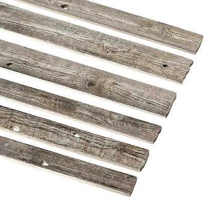 Rustic Wood Planks For Bed Accent Wall Decoration 3d model