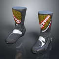 Comfortable Spidiess Boots Featuring Black Yellow Red Design And Breathable Mesh For Daily Wear