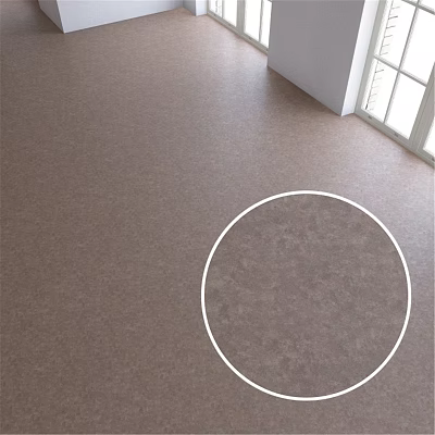 Brown Textured Floor Surface In Interior With Natural Light And Marked Circle 3d model
