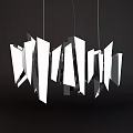 Modern Luxurious Chandelier Design With Geometric Shapes And Metallic Finish