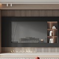 Modern TV Background Wall TV Background Wall Integrated Cabinet Living Room Background Wall 3d model