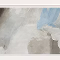 Elegant Modern Luxury Abstract Painting Background Wall With Gray White Blue Brushstrokes