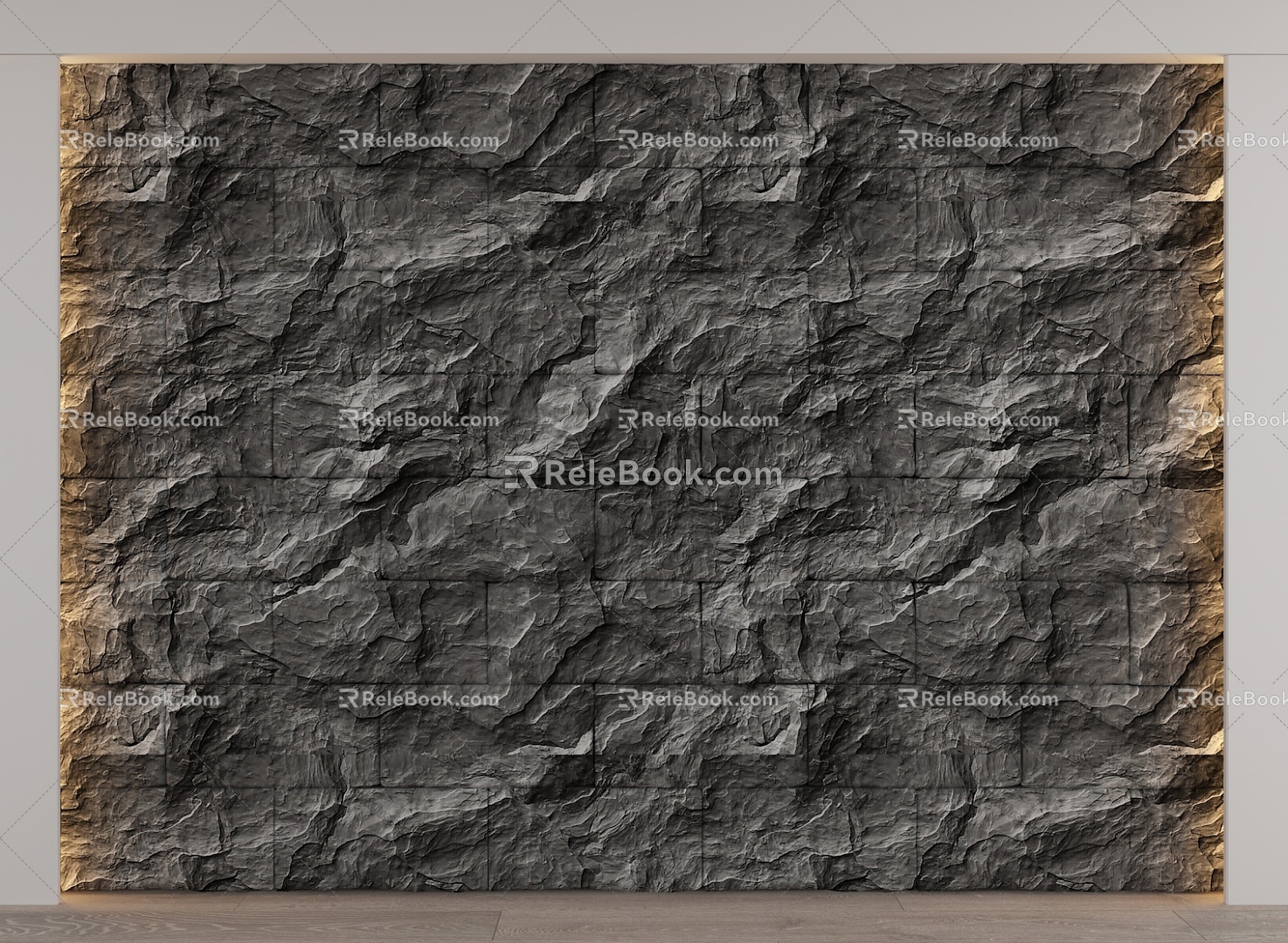 rubble background wall 3d model