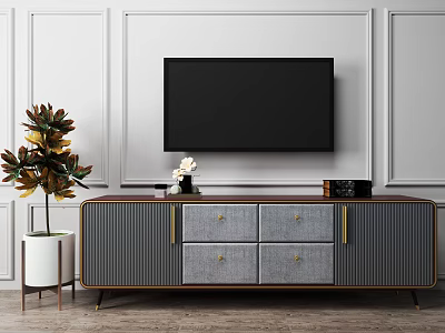 Modern TV Cabinet Simple TV Cabinet 3d model