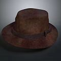 Brown Felt Hat With Stylish Band And Decorative Bow For Daily Wear