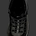 High Top Outdoor Hiking Boots With Gray Black Camo Design Thick Treaded Sole