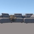 Cassina modern Italian simple fabric sand 3d model