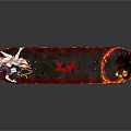 Stylish Daily Use Skateboard With Red Flame Pattern Red Wheels And Decorative Design
