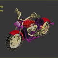 Red Classic Motorcycle With Black Accents Chrome Details Headlight Leather Seat And Spoked Wheels