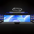 Futuristic Stage Design With Large Digital Screen And Modern Lighting Elements