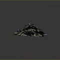 Detailed Terrain Mountainous Landscape With Green Vegetation Blue Water And Rock Formations