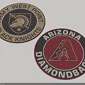 Army West Point Black Knights And Arizona Diamondbacks Emblems With Circular Design