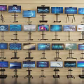 Bracket TV Mobile TV Bracket Screen Display Advertising Screen LCD TV 3d model