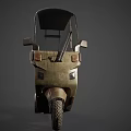 Electric Commercial Mobility Scooter With Canopy Windshield And Seats For Business Use